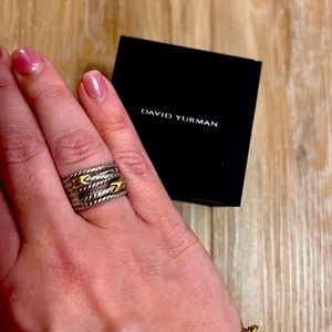 Double X Crossover ring with 18k gold: David Yurman